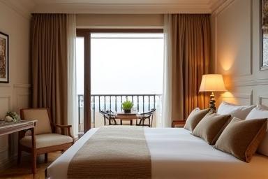 Elegant boutique hotel room interior